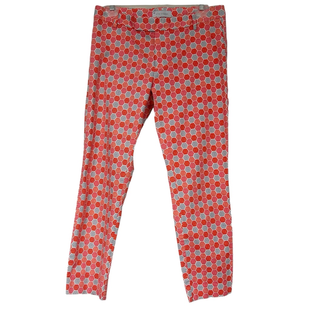 Gap Orange Hexagon Slim Crop Pants Stretch